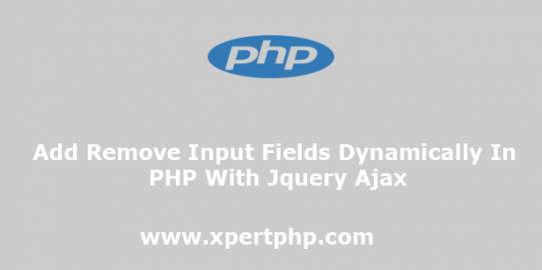Add Remove Input Fields Dynamically in PHP with Jquery Ajax