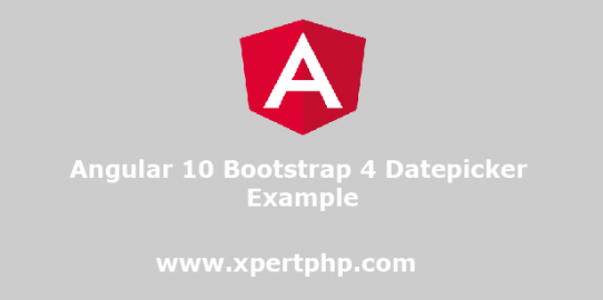 Angular 10 Bootstrap 4 Datepicker Example