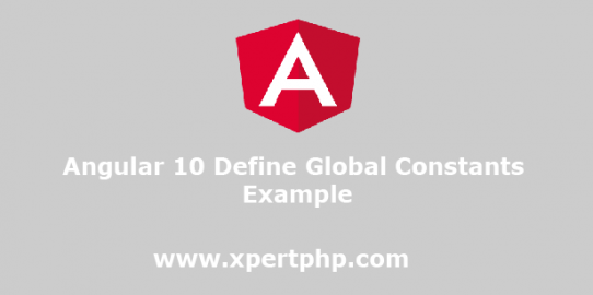 Angular 10 Define global constants Example