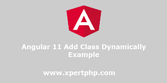 Angular 11 Add Class Dynamically Example