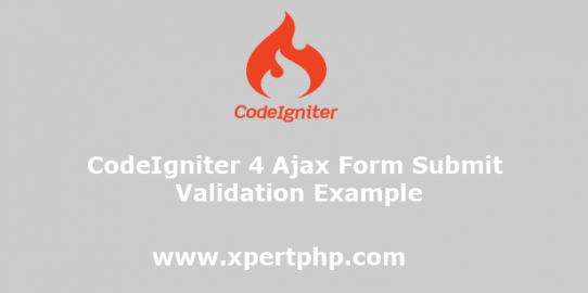 CodeIgniter 4 Ajax Form Submit Validation Example
