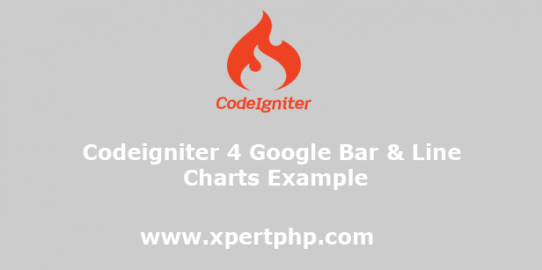 Codeigniter 4 Google Bar & Line Charts Example