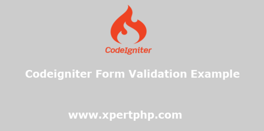 Codeigniter Form Validation Example