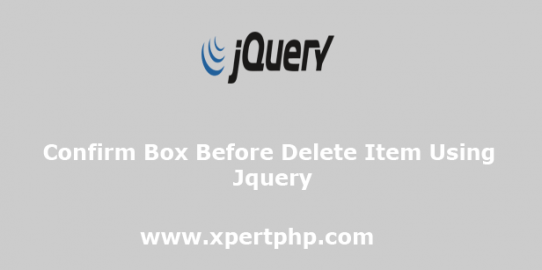 Confirm Box Before Delete Item using jquery