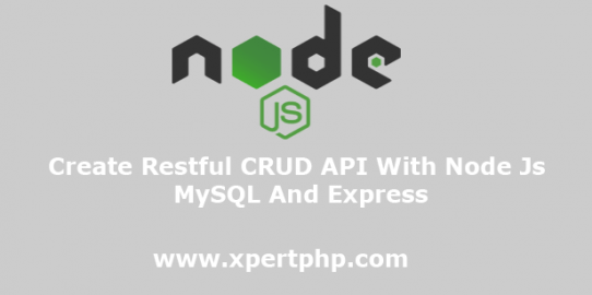 Create Restful CRUD API with Node js MySQL and express