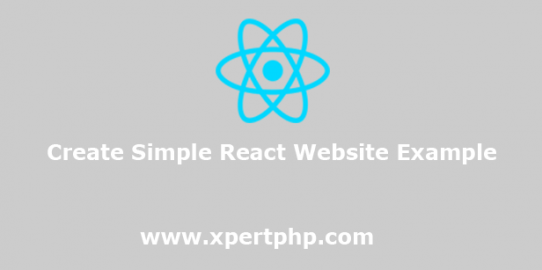 Create simple react website example