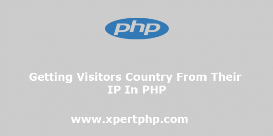 Getting Visitors Country From Their IP In PHP