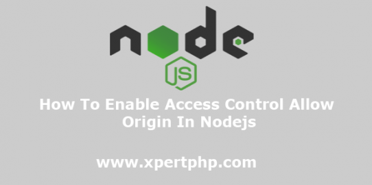 How to enable access control allow origin in nodejs