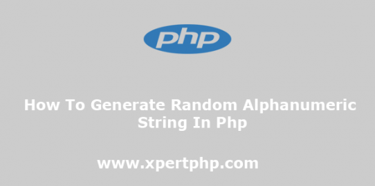 How to generate random alphanumeric string in php