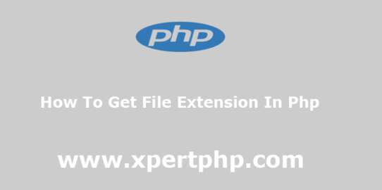 How to get file extension in php