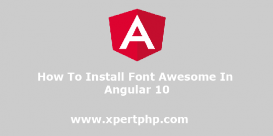 How to install font awesome in angular 10