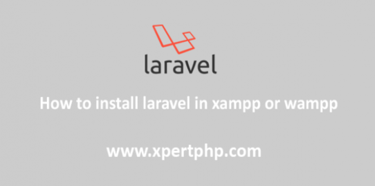 How to install laravel in xampp or wamp