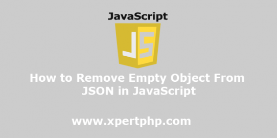 How to Remove Empty Object From JSON in JavaScript