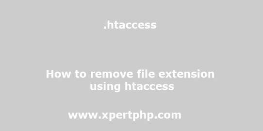 How to remove file extension using htaccess