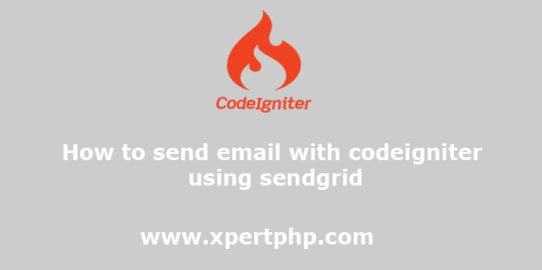 How to send email with codeigniter using sendgrid