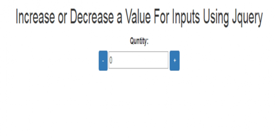 Increase or decrease a value for inputs using jquery
