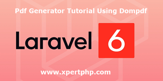 Laravel 6 pdf generator tutorial using dompdf