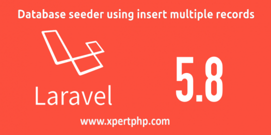 Laravel Database Seeder using insert multiple records