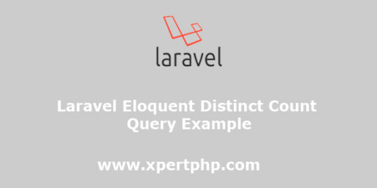 Laravel eloquent Distinct Count query example