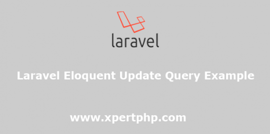 Laravel eloquent update query example