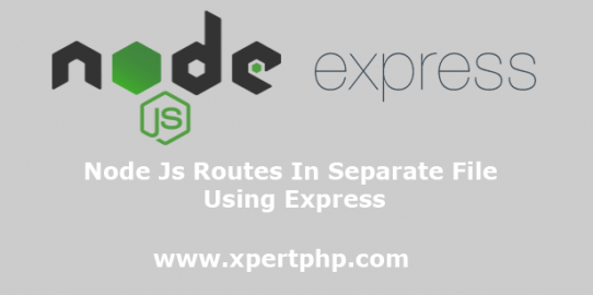 Node js routes in separate file using express