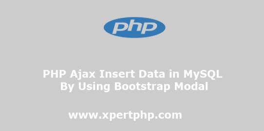 PHP Ajax Insert Data in MySQL By Using Bootstrap Modal