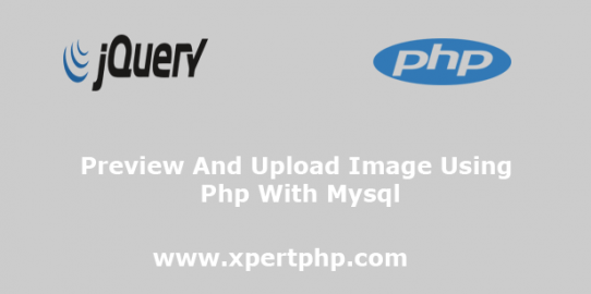 Preview and upload image using php with mysql
