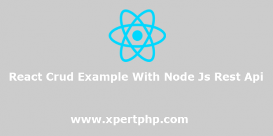 React crud example with node js rest api