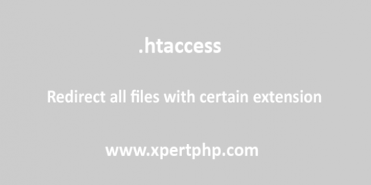 Redirect all files with certain extension