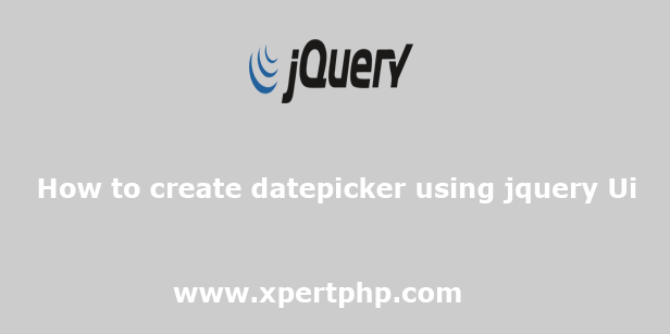 How to create datepicker using jquery ui