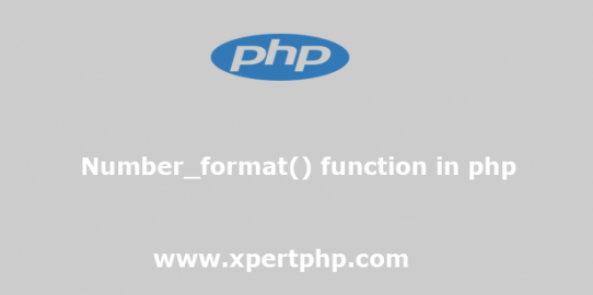 Number_format() function in php