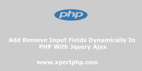 Add Remove Input Fields Dynamically In PHP With Jquery Ajax