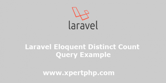laravel eloquent Distinct Count query example