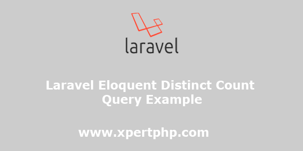laravel eloquent Distinct Count query example