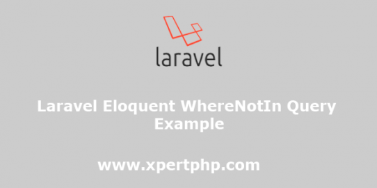 laravel eloquent WhereNotIn query example