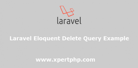 laravel eloquent delete query example