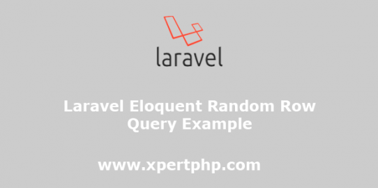 laravel eloquent Random Row query example