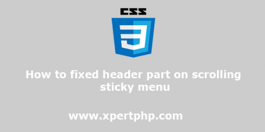 How to fixed header part on scrolling sticky menu