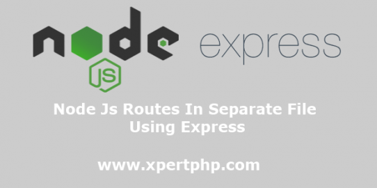 node js routes in separate file using express