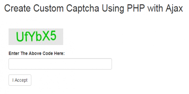 How to create custom captcha using php with ajax