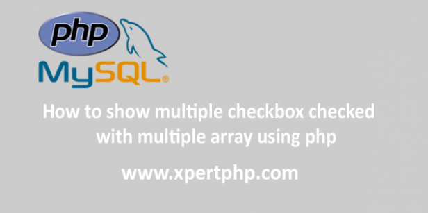 show multiple checkbox checked with multiple array using php
