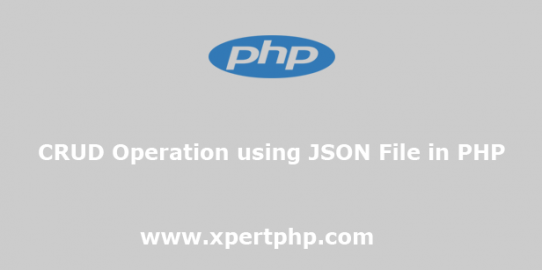 CRUD Operation using JSON File in PHP