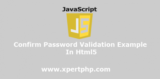 confirm password validation example in html5