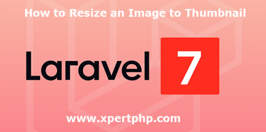 how to resize an image to thumbnail in laravel 6