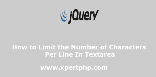 How to Limit the Number of Characters per line in textarea