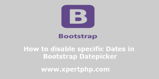 How to disable specific Dates in Bootstrap Datepicker