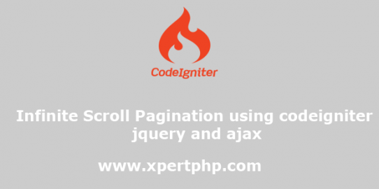 Infinite scroll pagination using codeigniter jquery and ajax