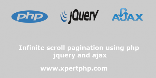 Infinite scroll pagination using php jquery and ajax