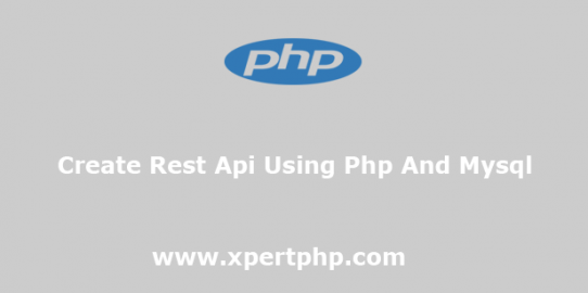 create rest api using php and mysql