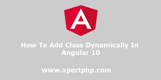 how to add class dynamically in angular 10
